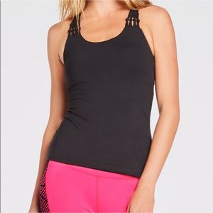 Fabletics palms tank top, black, M